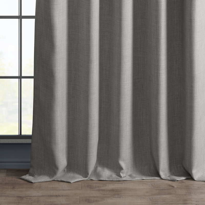 Three Posts™ Room Darkening Faux Linen Curtains For Single Panel
